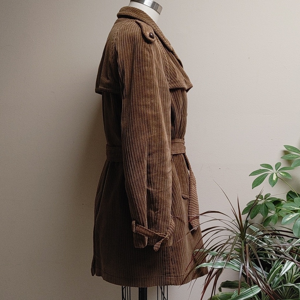 Vintage Corduroy Short Trench Coat - Picture 10 of 17